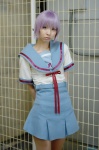 cosplay miyuu nagato_yuki pleated_skirt purple_hair sailor_uniform school_uniform skirt suzumiya_haruhi_no_yuuutsu rating:Safe score:0 user:nil!