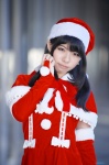 cosplay dress fingerless_elbow_gloves original santa_costume shawl stocking_cap yuria_(ii) rating:Safe score:0 user:nil!