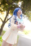 blue_hair cosplay heartcatch_precure! kurumi_erika pleated_skirt plushie pretty_cure sailor_uniform school_uniform skirt sumika rating:Safe score:0 user:pixymisa