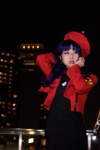 beret cosplay dress jacket katsuragi_misato makiron neon_genesis_evangelion purple_hair rating:Safe score:0 user:pixymisa
