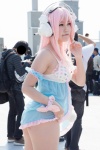 armbands babydoll cofi cosplay headphones nitro_super_sonic pink_eyes pink_hair super_soniko wristband rating:Safe score:0 user:pixymisa