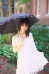 cardigan dress dress_lift himezaki_reika side_ponytail umbrella rating:Safe score:0 user:nil!