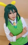 blouse cosplay green_hair hairbow midorikawa_nao pretty_cure skirt smile_precure! sweater takasean tie rating:Safe score:0 user:pixymisa