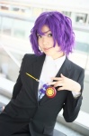 blazer blouse cosplay ganota_no_onna kaieda_kae makabe miniskirt purple_hair skirt rating:Safe score:0 user:nil!