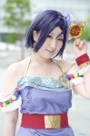 ahoge cosplay dress idolmaster mike miura_azusa purple_hair top_hat rating:Safe score:0 user:nil!