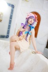 amatsuka_miyu barefoot bathroom bathtub cosplay hairbow patchouli_knowledge purple_hair touhou towel wet rating:Safe score:0 user:nil!