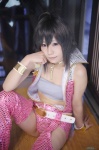 ahoge bodysuit cosplay idolmaster kikuchi_makoto leggings minatomi_saki tubetop rating:Safe score:1 user:nil!