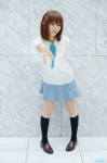 blouse cosplay hair_clips hirasawa_yui kneesocks k-on! pleated_skirt rinami skirt sweater_vest rating:Safe score:0 user:nil!