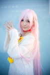 bow choker cosplay heterochromia k nanayo neko_(k) pink_hair sweater rating:Safe score:0 user:pixymisa