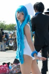 blue_hair bracelets cosplay hat ikamusume mami_(ii) shinryaku!_ikamusume swimsuit rating:Safe score:1 user:pixymisa