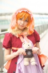 animal_ears cosplay dog_ears dress forest kaieda_kae mayuzumi_kaoru orange_hair stuffed_animal teddy_bear rating:Safe score:0 user:nil!