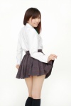 blouse kneesocks kuroda_mayuka pleated_skirt school_uniform skirt skirt_lift ys_web_494 rating:Safe score:1 user:nil!