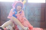 amatsuka_miyu cosplay dress hat patchouli_knowledge purple_hair robe thighhighs touhou rating:Safe score:0 user:nil!