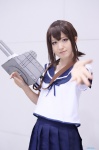 cosplay fubuki_(kantai_collection) kantai_collection neco pleated_skirt sailor_uniform school_uniform skirt rating:Safe score:0 user:nil!