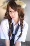 animal_ears blouse cat_ears cosplay glasses madoka neko_no_sakaue shiki tie twin_braids rating:Safe score:0 user:nil!