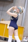 amatsuka_miyu ass beret cosplay glasses i-8_(kantai_collection) kantai_collection multi-colored_hair school_swimsuit swimsuit thighhighs twintails white_legwear rating:Safe score:2 user:nil!