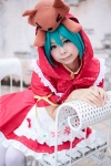 apron aqua_hair bows clover_club_(vocaloid) cosplay hatsune_miku hoodie_dress plushie project_diva ribbons suu thighhighs vocaloid rating:Safe score:3 user:pixymisa