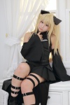 blonde_hair boots cosplay detached_sleeves dress enako golden_darkness hairbows to_love-ru twintails rating:Safe score:1 user:nil!