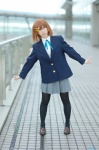 blazer blouse cosplay hair_clips hinata hirasawa_yui k-on! pantyhose pleated_skirt school_uniform skirt rating:Safe score:1 user:nil!