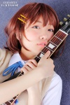 blouse cosplay guitar hirasawa_yui k-on! natsuki_(iii) school_uniform sweater_vest rating:Safe score:1 user:nil!