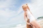 animal_ears beach cosplay horo ocean one-piece_swimsuit orange_hair rococo spice_and_wolf swimsuit tail whistle_around_the_world wolf_ears rating:Safe score:3 user:nil!