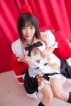 blouse camera cleavage cosplay kneesocks miniskirt nagumo_tsubasa open_clothes sarashi shameimaru_aya skirt tokin_hat touhou rating:Safe score:0 user:nil!