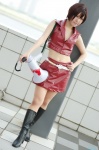 boots cosplay default_costume koi_wa_sensou_(vocaloid) megaphone meiko miniskirt pantyhose skirt uzuki vest vocaloid rating:Safe score:4 user:nil!