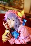 amatsuka_miyu cosplay night_cap nightgown patchouli_knowledge purple_hair robe touhou rating:Safe score:1 user:nil!