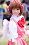 beret blouse bows cardcaptor_sakura cosplay jumper kinomoto_sakura wings yukimura_suzuran rating:Safe score:0 user:pixymisa