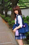 azuma_hikari blouse bookbag dgc_0885 pleated_skirt school_uniform skirt sweater_vest rating:Safe score:0 user:nil!