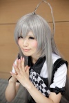 ahoge antenna_hair blouse cosplay haiyore!_nyaruko-san kurasaka_kururu nyaruko silver_hair rating:Safe score:0 user:pixymisa
