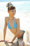 beach bikini cleavage dgc_1037 hairbun kishi_aino ocean side-tie_bikini swimsuit wet rating:Safe score:1 user:nil!