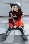 blonde_hair blouse boots chamaro cosplay cross kagamine_rin miniskirt shawl skirt thighhighs trick_and_treat_(vocaloid) vocaloid witch_hat zettai_ryouiki rating:Safe score:0 user:nil!