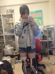 denim iiniku_ushijima iphone jacket self-shot shorts thighhighs tshirt rating:Safe score:5 user:nil!