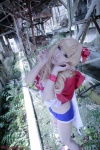 blonde_hair cosplay croptop deep_rabbit macross macross_frontier macross_frontier:_itsuwari_no_utahime saku shawl sheryl_nome shorts rating:Safe score:0 user:nil!