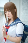 blouse bookbag brown_eyes cosplay narihara_riku original scarf_tie wristband rating:Safe score:0 user:pixymisa