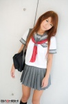 bookbag costume girlz_high hoshino_mai kneesocks miniskirt pleated_skirt sailor_uniform school_uniform skirt rating:Safe score:0 user:nil!