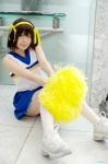 cheerleader cosplay hairband hair_ribbons kneesocks miniskirt namada pleated_skirt pom_poms skirt suzumiya_haruhi suzumiya_haruhi_no_yuuutsu tank_top rating:Safe score:0 user:nil!