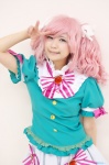 aikatsu! amahane_madoka blouse cosplay kohashi_usako miniskirt pink_hair skirt twintails rating:Safe score:1 user:nil!