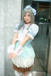 akb48 cosplay dress hairbow kneehighs kojika shimazaki_haruka_(cosplay) silver_hair sugar_rush_(akb48) wristband rating:Safe score:0 user:pixymisa