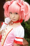arimura_chika choker cosplay dress gloves hair_ribbons kaname_madoka pink_hair puella_magi_madoka_magica twintails rating:Safe score:0 user:nil!