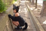 animal_ears black_cat_party boots cat_ears collar cosplay miniskirt non original skirt sweater tail rating:Safe score:3 user:nil!