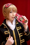 blonde_hair candy_bar cosplay eyemask gintama katou_mari okita_sougo uniform rating:Safe score:0 user:nil!