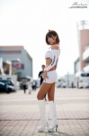 boots hairbow heo_yun_mi high_heels pantyhose race_queen skirt tubetop watch rating:Safe score:0 user:mock