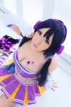 cheerleader_uniform cleavage cosplay elbow_gloves gloves headset love_collector_nozomi love_live!_school_idol_project pleated_skirt purple_hair saku skirt toujou_nozomi tubetop twintails rating:Safe score:4 user:nil!