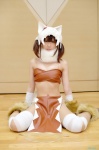 bandages cat_hat choker cosplay disgaea disgaea_3 gloves pantyhose shaman_(disgaea) tubetop yata rating:Safe score:0 user:nil!