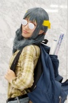 backpack blouse blue_hair cosplay glasses headband makishima_saori nasuvi ore_no_imouto_ga_konna_ni_kawaii_wake_ga_nai trousers twintails rating:Safe score:0 user:pixymisa