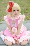 blonde_hair caramel_pink cosplay dress hairbow kneehighs pink_sweets_-_ibara_sorekara toya rating:Safe score:0 user:nil!