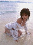 beach bikini blouse cleavage ocean open_clothes skirt swimsuit wet yasuda_misako ys_web_10 rating:Safe score:1 user:nil!