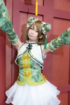 cosplay detached_sleeves double_bun hello!_aki_love_live!_ichi itsuki_akira koizumi_hanayo love_live!_school_idol_project miniskirt skirt vest rating:Safe score:0 user:nil!